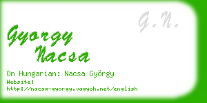 gyorgy nacsa business card